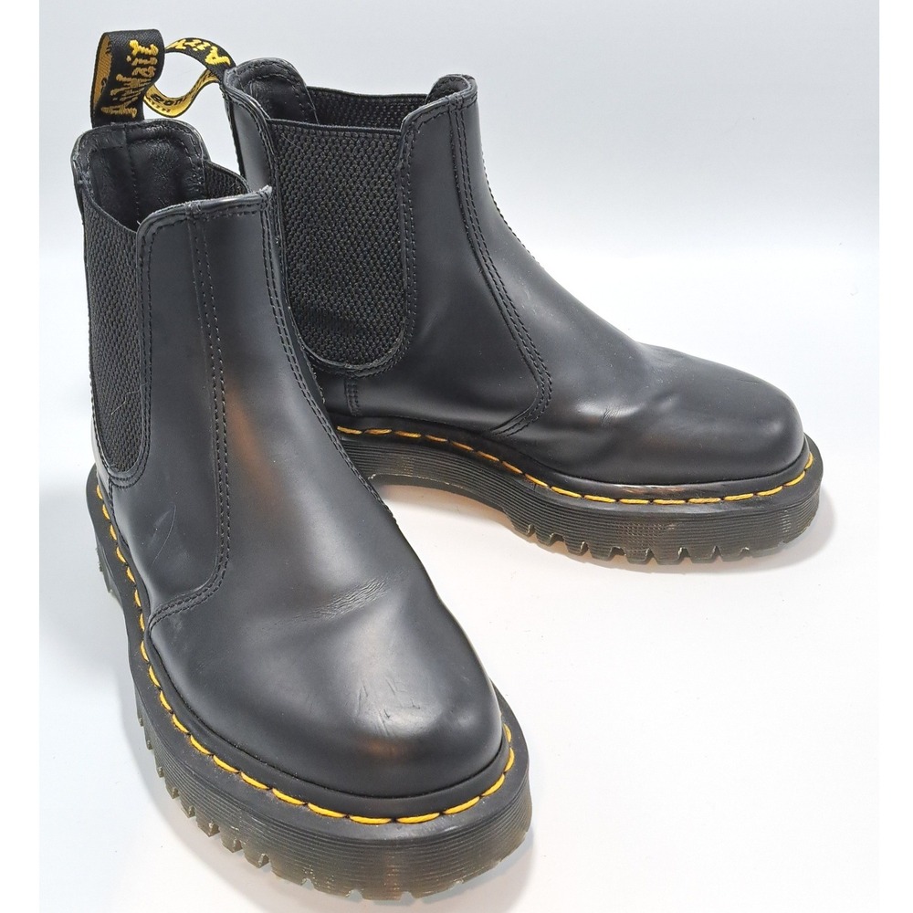 Dr. Martens 2976 Bex Black Leather Chelsea Boots Womens Size 6 Platform Shoes